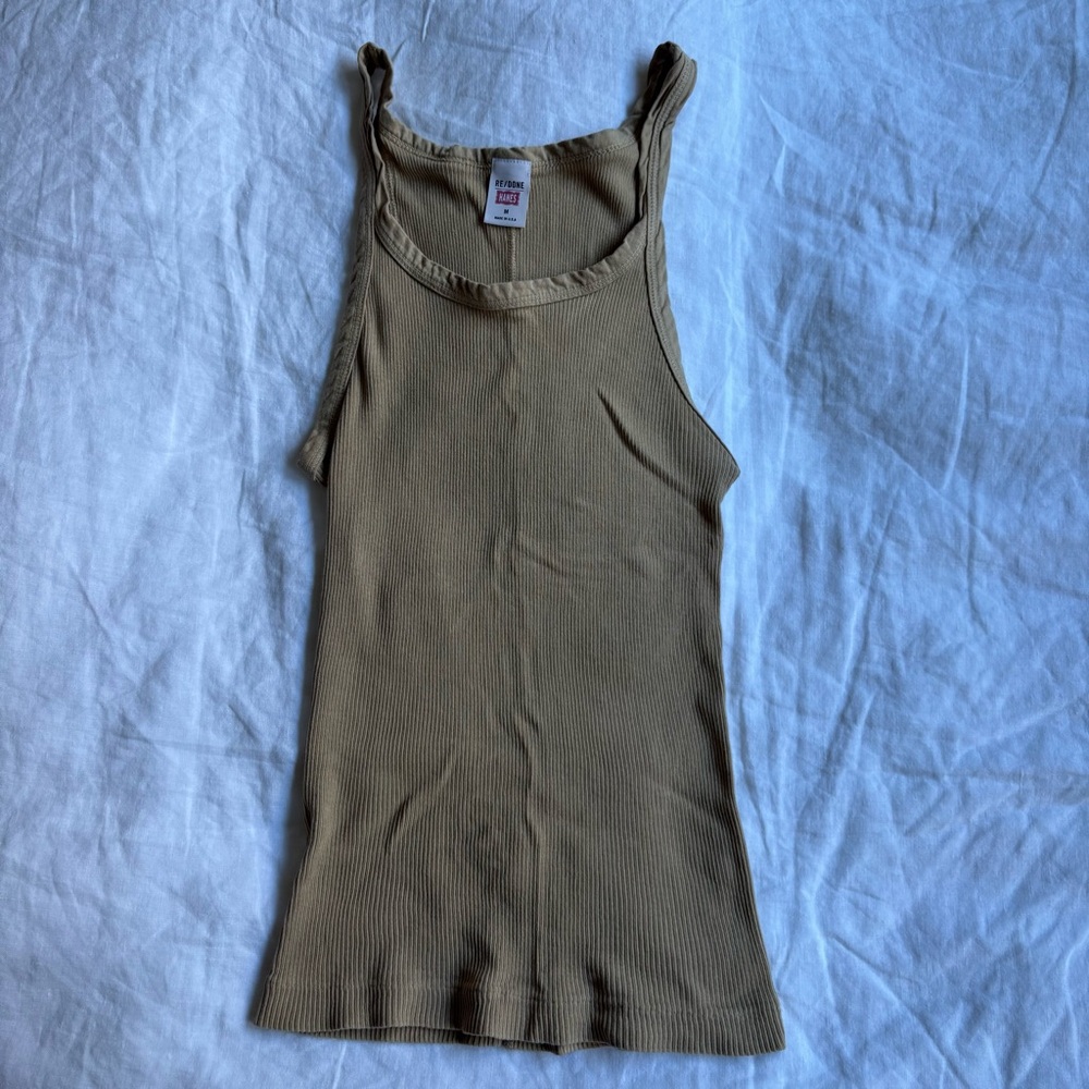 RE/DONE x Hanes Ribbed Tank Top